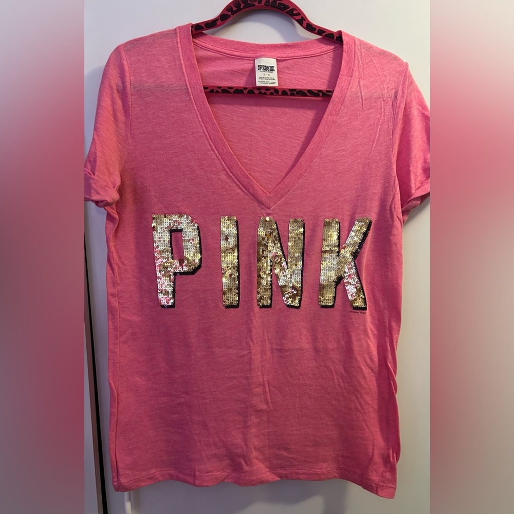 Y2K gold bling sequins tee